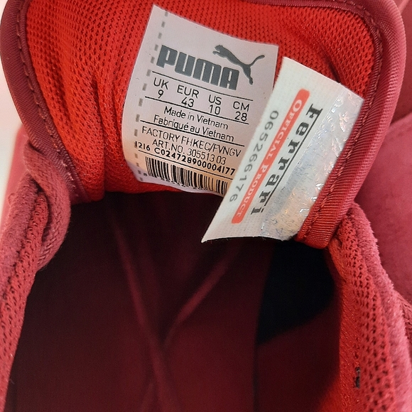 NEW Puma Mens Vulcanised SF Ferrari Sneakers Shoes DEEP RED - Picture 9 of 9